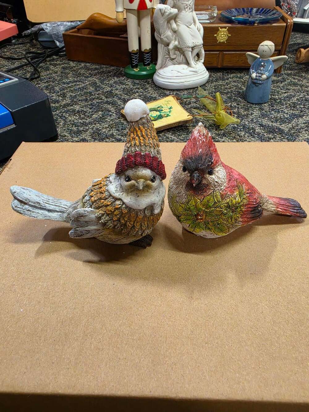Unbranded Christmas Bird Figurines Set of 2